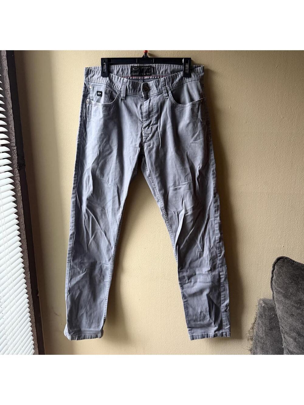 Oakley Gray Slim Straight Stretch Pants Men’s 33x32